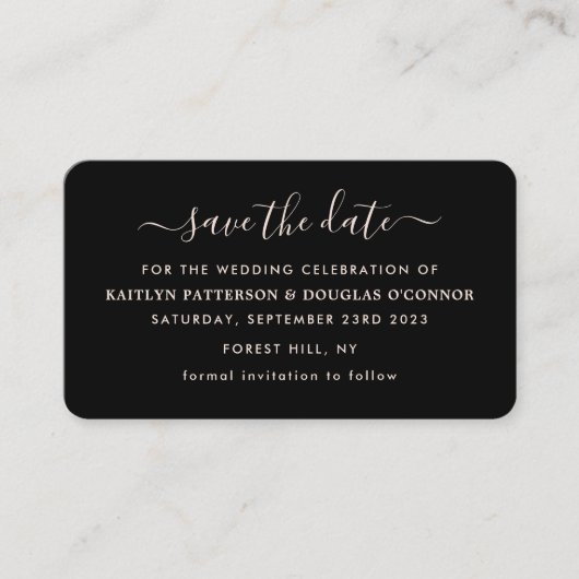 Script Simple Moderne Enregistrer La Carte Date (Devant)