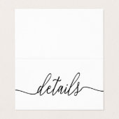 Script Simple Noir & Blanc Avec Carte Détail Photo (Extérieur déplié)