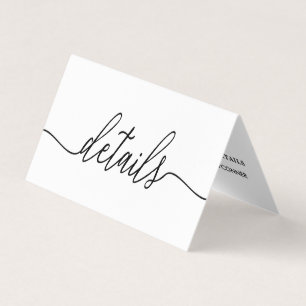 Script Simple Noir & Blanc Avec Carte Détail Photo