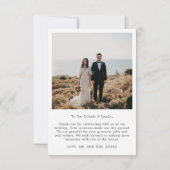 Script Simple Photo Mariage Carte de remerciements (Dos)