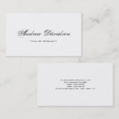 Script Simple Plain Clean Visitekaartje (Voorkant / Achterkant)