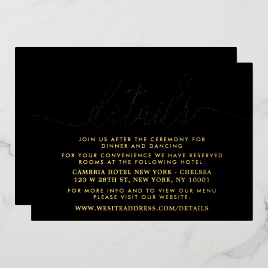 Script simple - Real Foil - Carte de détail Mariag (Recto/Verso)