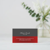 Script Simple Red Grey Consultant Carte de visite (Debout devant)
