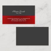 Script Simple Red Grey Consultant Carte de visite (Devant / Derrière)