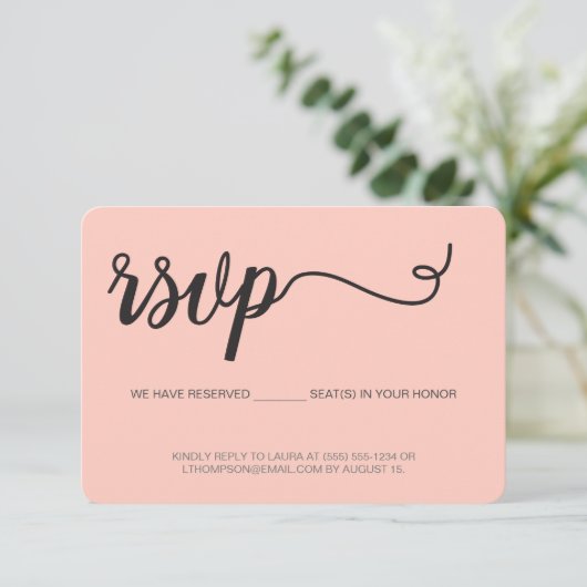 Script simple RSVP sans envoi Siège réservé (Debout devant)