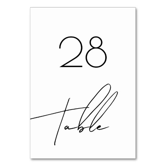 Script Stijlvolle moderne bruiloft decor Kaart (Voorkant)