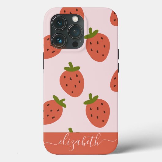 Script Strawberry Case-Mate iPhone Case (Achterkant)
