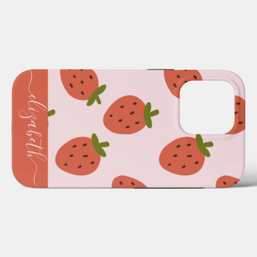 Script Strawberry Case-Mate iPhone Case (Achterkant (horizontaal))