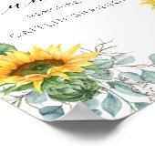 Script Sunflower Vrijgezellenfeest Welkomstteken Poster (Hoek)