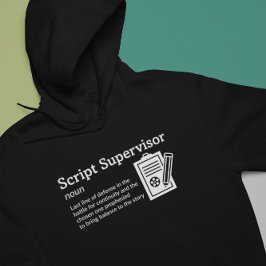 Script Supervisor Definitie Dark Mode - Film Crew Hoodie