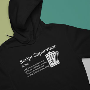Script Supervisor Definitie Dark Mode - Film Crew Hoodie