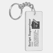 Script Supervisor Definitie - Film Crew Sleutelhanger (Voorkant Links)