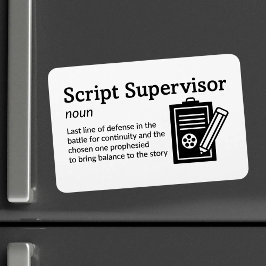 Script Supervisor Definitieset Life 4" x 6" Flex Magneet