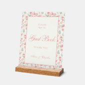 Script Sweet Pea Floral Crème et Mariage rose (Angle)