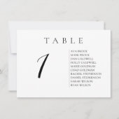 Script Tableau horizontal Numéro de table de texte (Devant)