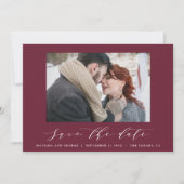 Script tekst foto elegante moderne bruiloft save the date (Voorkant)