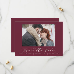 Script tekst foto elegante moderne bruiloft save the date