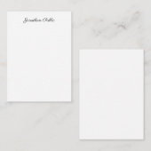 Script tendance calligraphié Nom Modèle Moderne (Devant / Derrière)