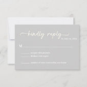 Script tendance cool Grey RSVP (Devant)