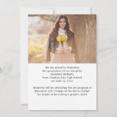 Script tendance Deux Faire-part de graduation phot (Dos)