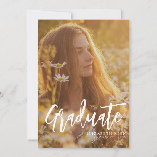 Script tendance | Deux Faire-part d'obtention d'un (Devant)