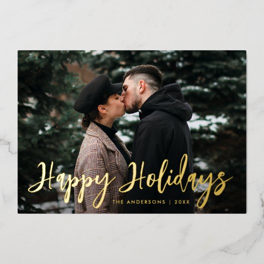 Script tendance Joyeux vacances photo (Recto)