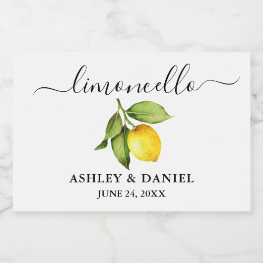 Script tendance Lemon Limoncello petit Étiquette b (Étiquettes simples)