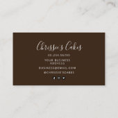 script tendance pâtisserie chef boulangerie carte  (Dos)