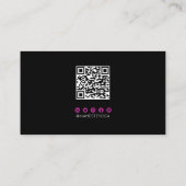 Script tendance Viva Magenta QR CODE Carte de visi (Dos)