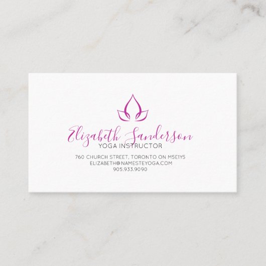 Script tendance Viva Magenta QR CODE Carte de visi (Devant)