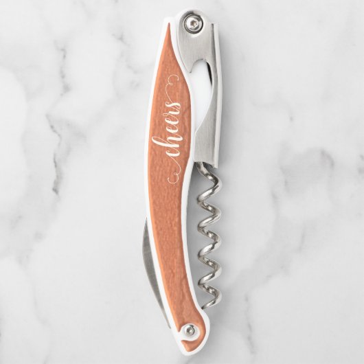 Script Terra Cotta Kurkentrekker Bottle Open (Achterkant)