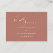 Script Terracotta Online Weddenschap Website RSVP Informatiekaartje (Voorkant)