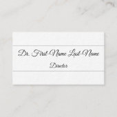 Script Text Director Profile Card Visitekaartje (Voorkant)