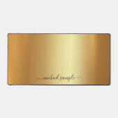 Script Text or Name Elegant Gold Modern Minimalist Bureaumat (Voorkant)