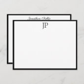 Script Texte élégant Monogramme Modèle Personnalis (Devant / Derrière)