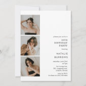 Script Thirty 4 Photo Collage 30th Birthday Kaart (Achterkant)