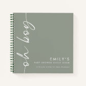Script tourné Sage Oh Boy Baby shower Livre d'invi (Devant)