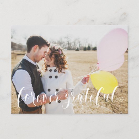 Script Trouwfoto Dank u Briefkaart (Voorkant)