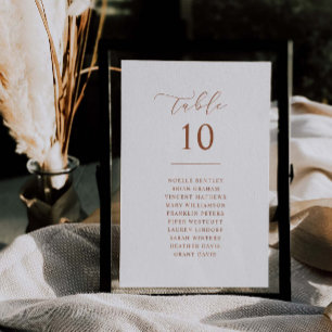 Script Trouwtafel Nummer Receptie Kaart teken