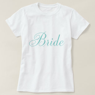 Script Typografie Mint Groen "Bruid" T-shirt
