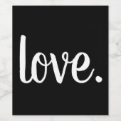 script van chic LOVE. Wijn Etiket (Enkel label)