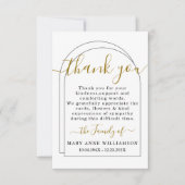 Script vertical Carte de remerciements funéraire m (Devant)