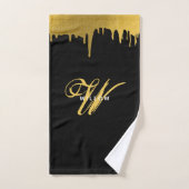 Script Vintage Black & Gold (Serviette à main)