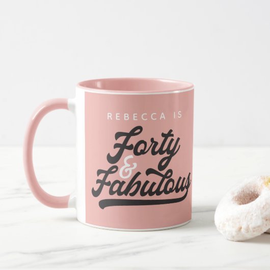  script voor 40 en fantastische verjaardagscourant mok (Met donut)