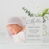 Script voor geboortekaart met babyfoto (Staand voorkant)