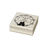 Script Vrolijk Kerst Kat Retouradres Rubberstempel (Stempel)