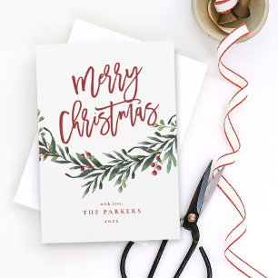 Script vrolijk kerst tak niet foto vakantie kaart