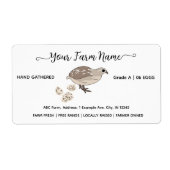 Script watercolor quail egg labels (Voorkant)