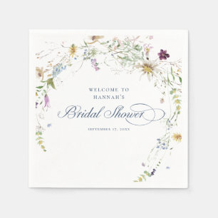 Script Waterverf Wildflower Vrijgezellenfeest Servet