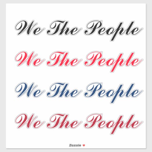 Script We The People Sticker (Feuille)